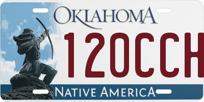 OK license plate 120CCH