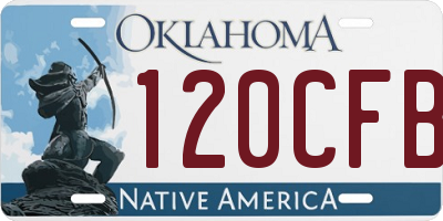 OK license plate 120CFB