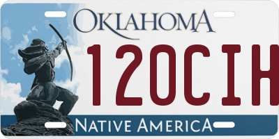 OK license plate 120CIH