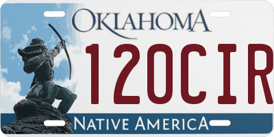 OK license plate 120CIR