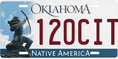 OK license plate 120CIT