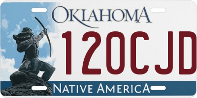 OK license plate 120CJD