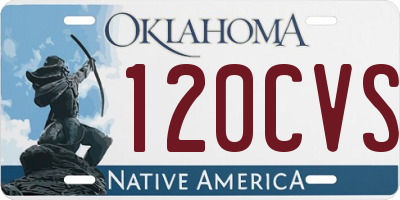 OK license plate 120CVS