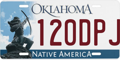 OK license plate 120DPJ