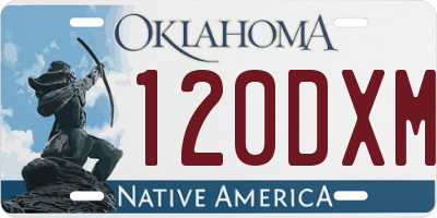 OK license plate 120DXM
