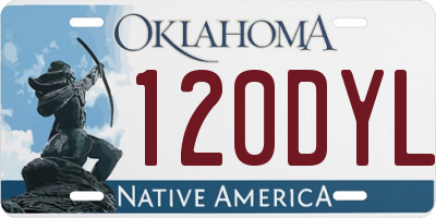 OK license plate 120DYL