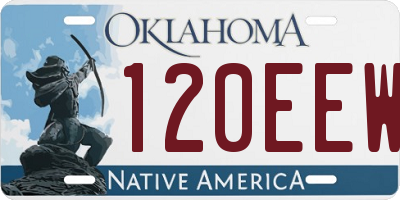 OK license plate 120EEW