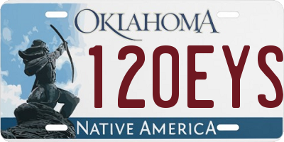 OK license plate 120EYS