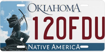 OK license plate 120FDU