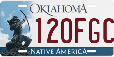 OK license plate 120FGC