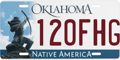 OK license plate 120FHG