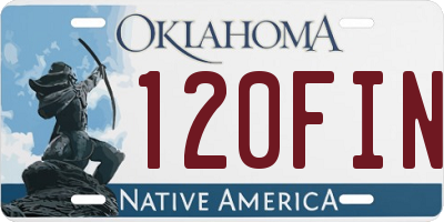 OK license plate 120FIN