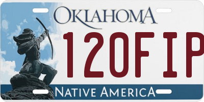 OK license plate 120FIP