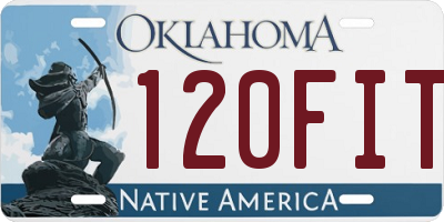 OK license plate 120FIT