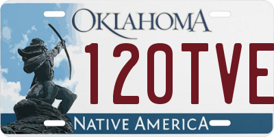OK license plate 120TVE