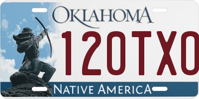 OK license plate 120TXO