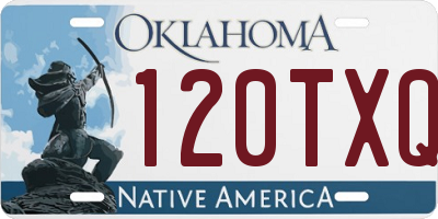 OK license plate 120TXQ