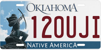 OK license plate 120UJI