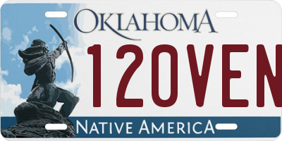 OK license plate 120VEN