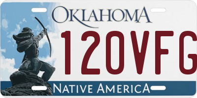 OK license plate 120VFG