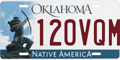 OK license plate 120VQM