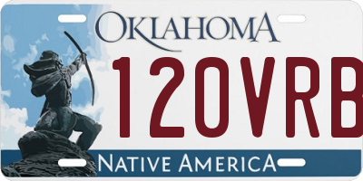 OK license plate 120VRB