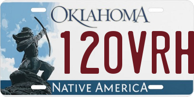 OK license plate 120VRH