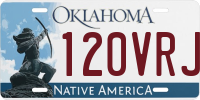 OK license plate 120VRJ