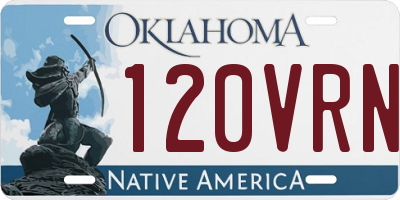 OK license plate 120VRN