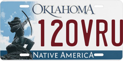 OK license plate 120VRU