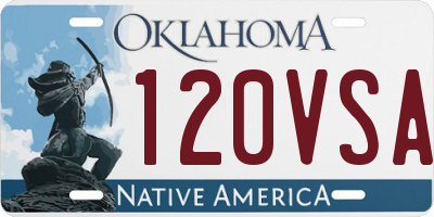 OK license plate 120VSA