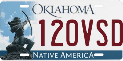 OK license plate 120VSD