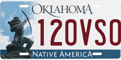 OK license plate 120VSO