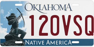 OK license plate 120VSQ