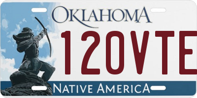 OK license plate 120VTE
