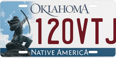 OK license plate 120VTJ