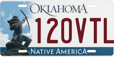 OK license plate 120VTL