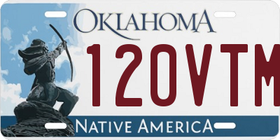 OK license plate 120VTM