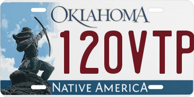 OK license plate 120VTP