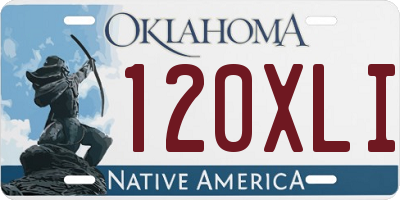 OK license plate 120XLI