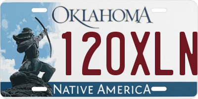 OK license plate 120XLN