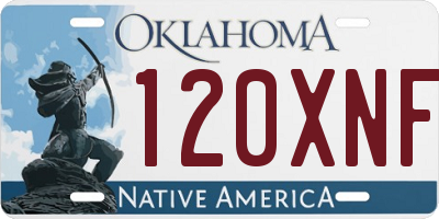 OK license plate 120XNF