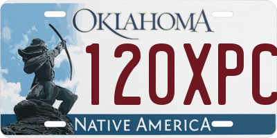 OK license plate 120XPC