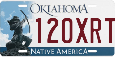 OK license plate 120XRT