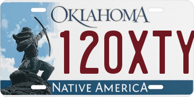 OK license plate 120XTY