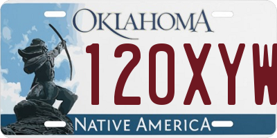 OK license plate 120XYW