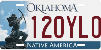 OK license plate 120YLO