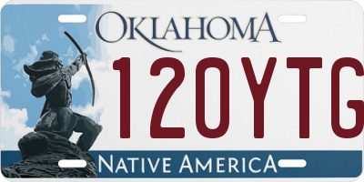 OK license plate 120YTG