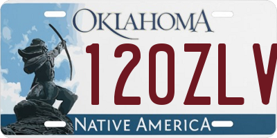 OK license plate 120ZLV