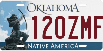 OK license plate 120ZMF